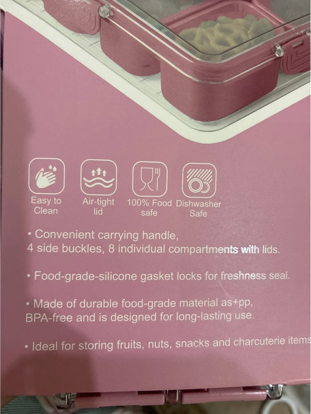 CWC Perfect On-The-Go Snack Box 2-Piece Set with 8 Compartments